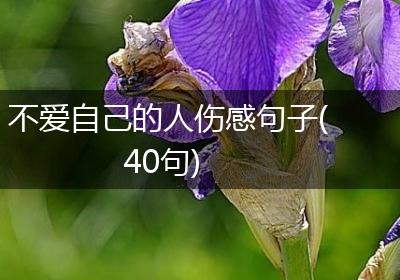 不爱自己的人伤感句子(40句)