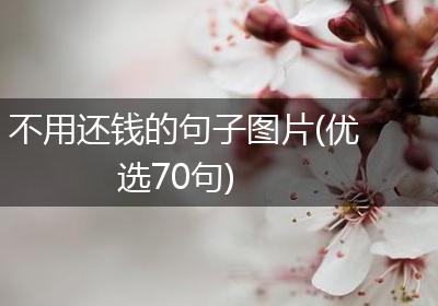 不用还钱的句子图片(优选70句)