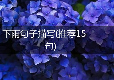 下雨句子描写(推荐15句)