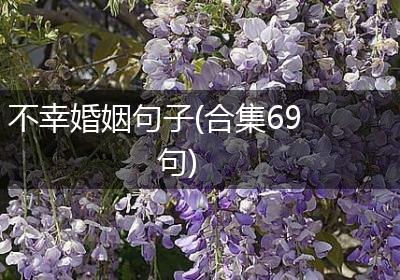 不幸婚姻句子(合集69句)