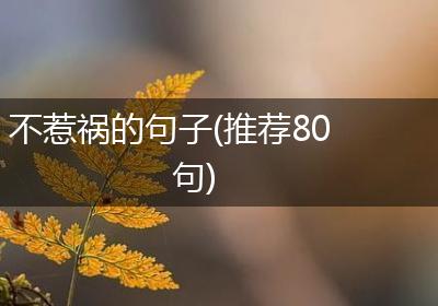 不惹祸的句子(推荐80句)