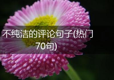 不纯洁的评论句子(热门70句)