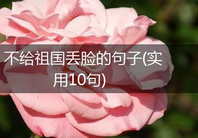 不给祖国丢脸的句子(实用10句)