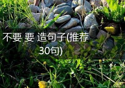 不要 要 造句子(推荐30句)