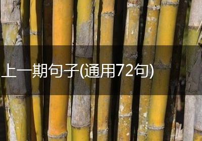 上一期句子(通用72句)
