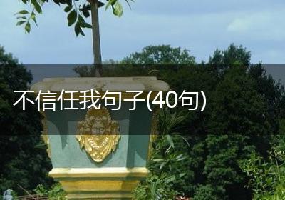 不信任我句子(40句)