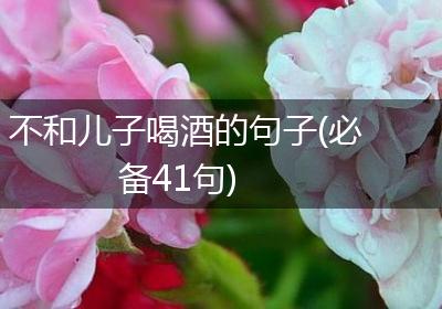 不和儿子喝酒的句子(必备41句)