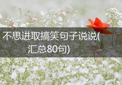 不思进取搞笑句子说说(汇总80句)