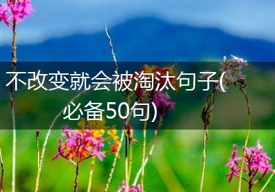 不改变就会被淘汰句子(必备50句)