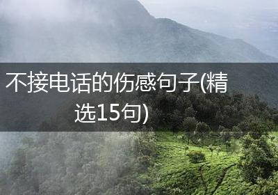 不接电话的伤感句子(精选15句)
