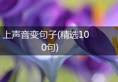 上声音变句子(精选100句)