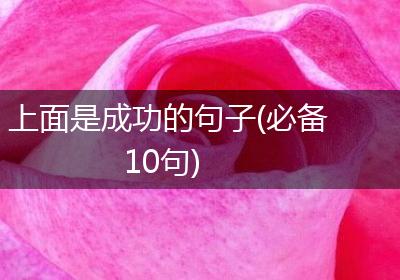 上面是成功的句子(必备10句)