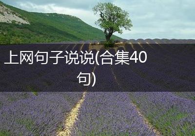 上网句子说说(合集40句)