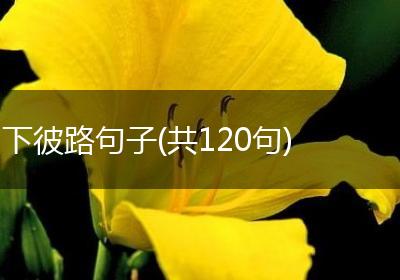 下彼路句子(共120句)