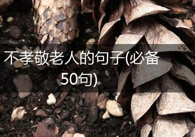 不孝敬老人的句子(必备50句)