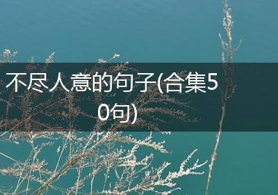 不尽人意的句子(合集50句)