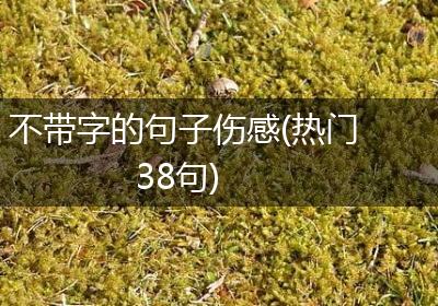 不带字的句子伤感(热门38句)