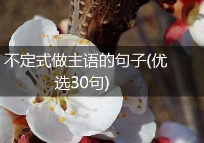 不定式做主语的句子(优选30句)