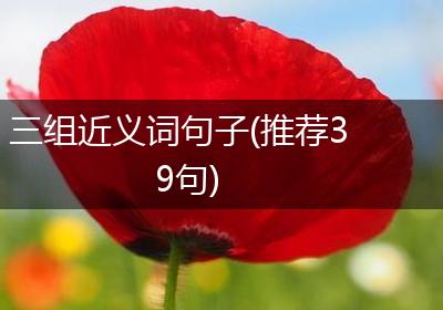 三组近义词句子(推荐39句)