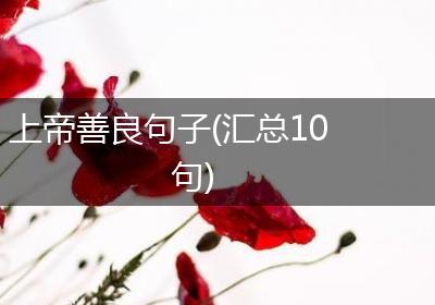 上帝善良句子(汇总10句)