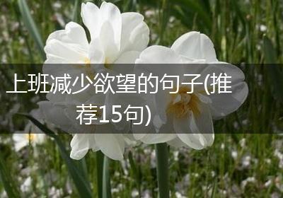 上班减少欲望的句子(推荐15句)