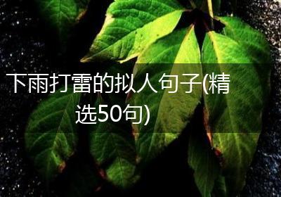 下雨打雷的拟人句子(精选50句)
