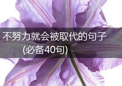不努力就会被取代的句子(必备40句)