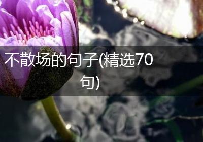 不散场的句子(精选70句)