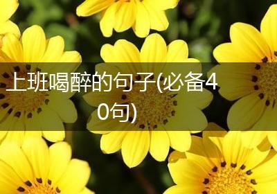 上班喝醉的句子(必备40句)