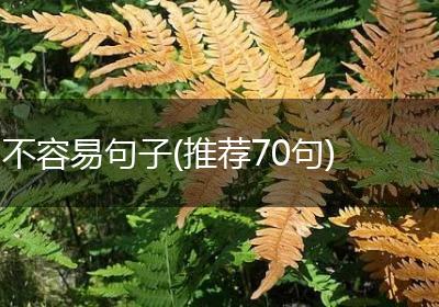 不容易句子(推荐70句)