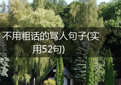 不用粗话的骂人句子(实用52句)