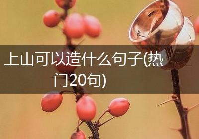 上山可以造什么句子(热门20句)