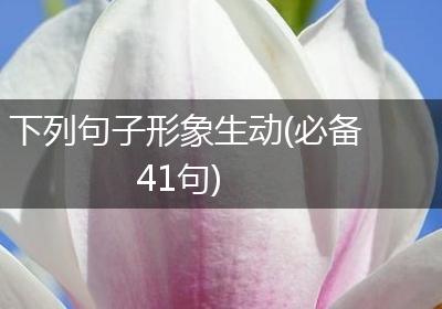 下列句子形象生动(必备41句)