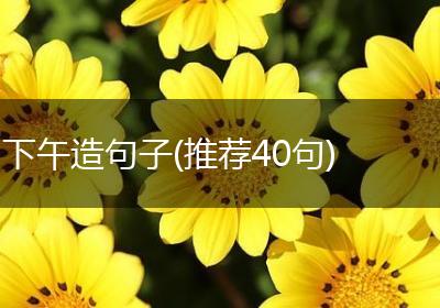下午造句子(推荐40句)