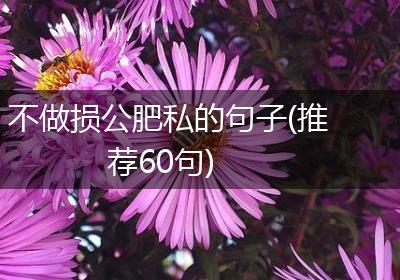 不做损公肥私的句子(推荐60句)