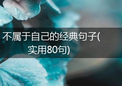 不属于自己的经典句子(实用80句)