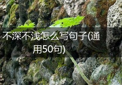 不深不浅怎么写句子(通用50句)