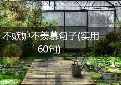 不嫉妒不羡慕句子(实用60句)