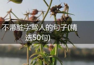 不带脏字骂人的句子(精选50句)