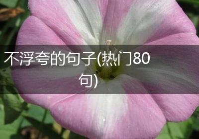不浮夸的句子(热门80句)