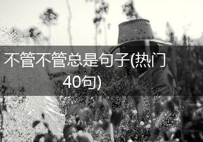 不管不管总是句子(热门40句)