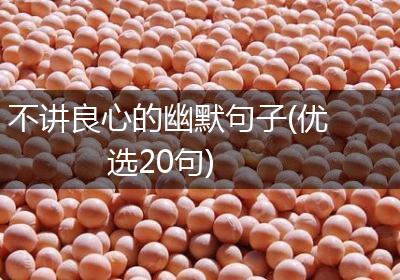 不讲良心的幽默句子(优选20句)