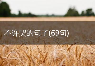 不许哭的句子(69句)