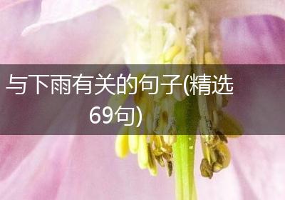 与下雨有关的句子(精选69句)