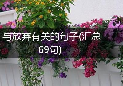 与放弃有关的句子(汇总69句)
