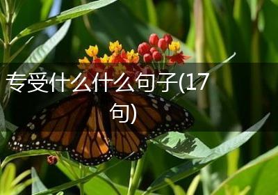 专受什么什么句子(17句)