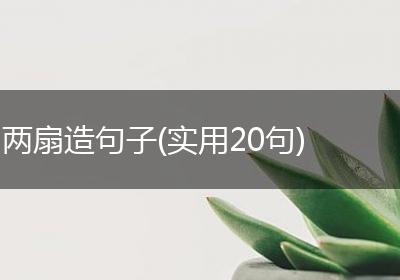 两扇造句子(实用20句)