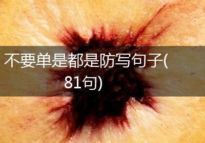 不要单是都是防写句子(81句)