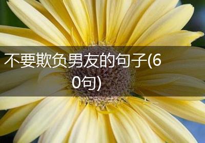 不要欺负男友的句子(60句)