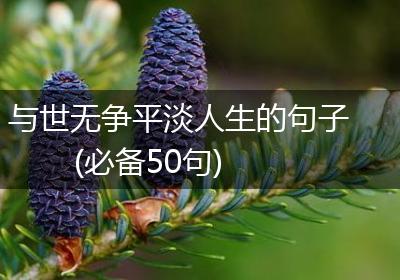 与世无争平淡人生的句子(必备50句)